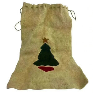 Christmas Sack (Medium Size) -Drawstring Goody Gift Bag for Christmas Treats